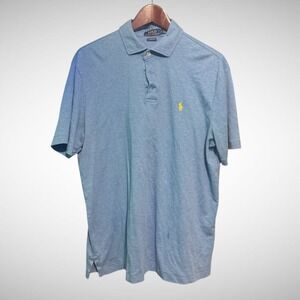 Polo Ralph Lauren Shirt Mens Medium Classic Fit Pre Owned Short Sleeve Blue Polo